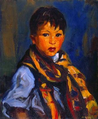 Boy with Plaid Scarf