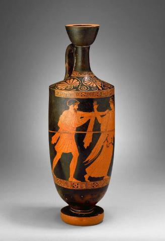 Attic Lekythos with Scene of a Man Pursuing a Woman