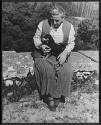 Gertrude Stein with dog.